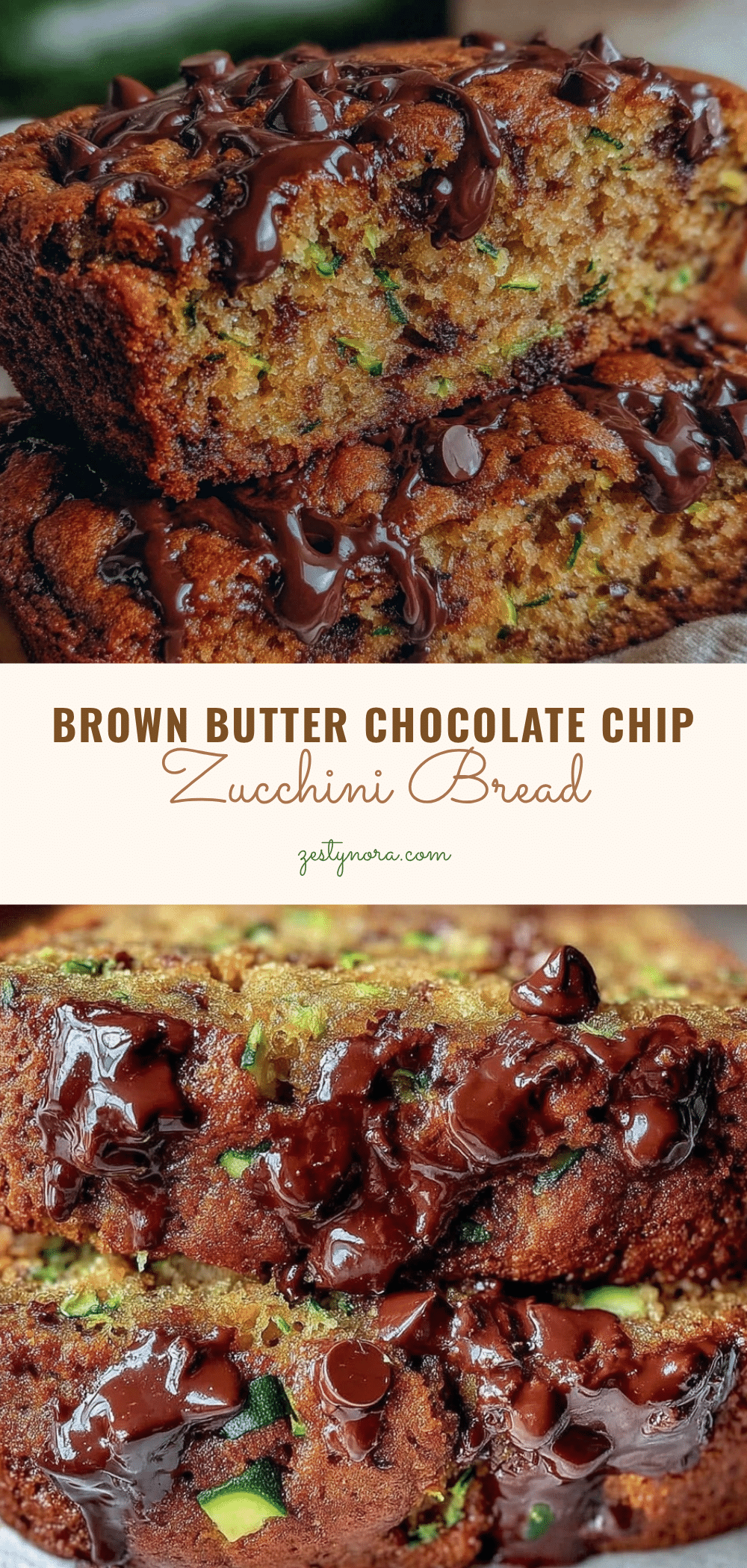 brown butter chocolate chip zucchini bread recipe