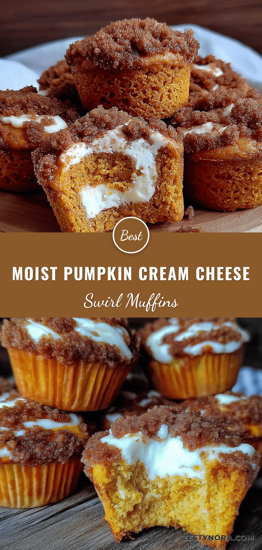 Cozy Pumpkin Cream Cheese Swirl Muffins recipe