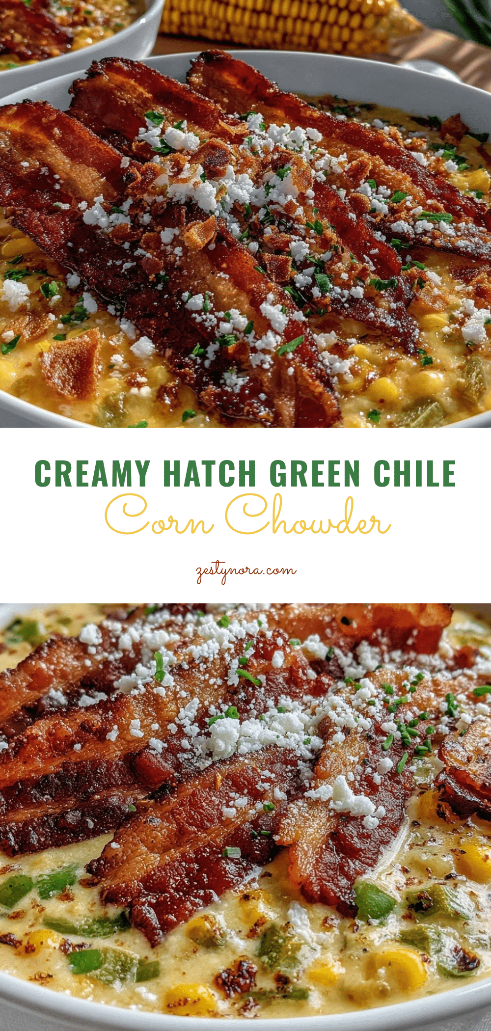 creamy hatch green chile corn chowder recipe