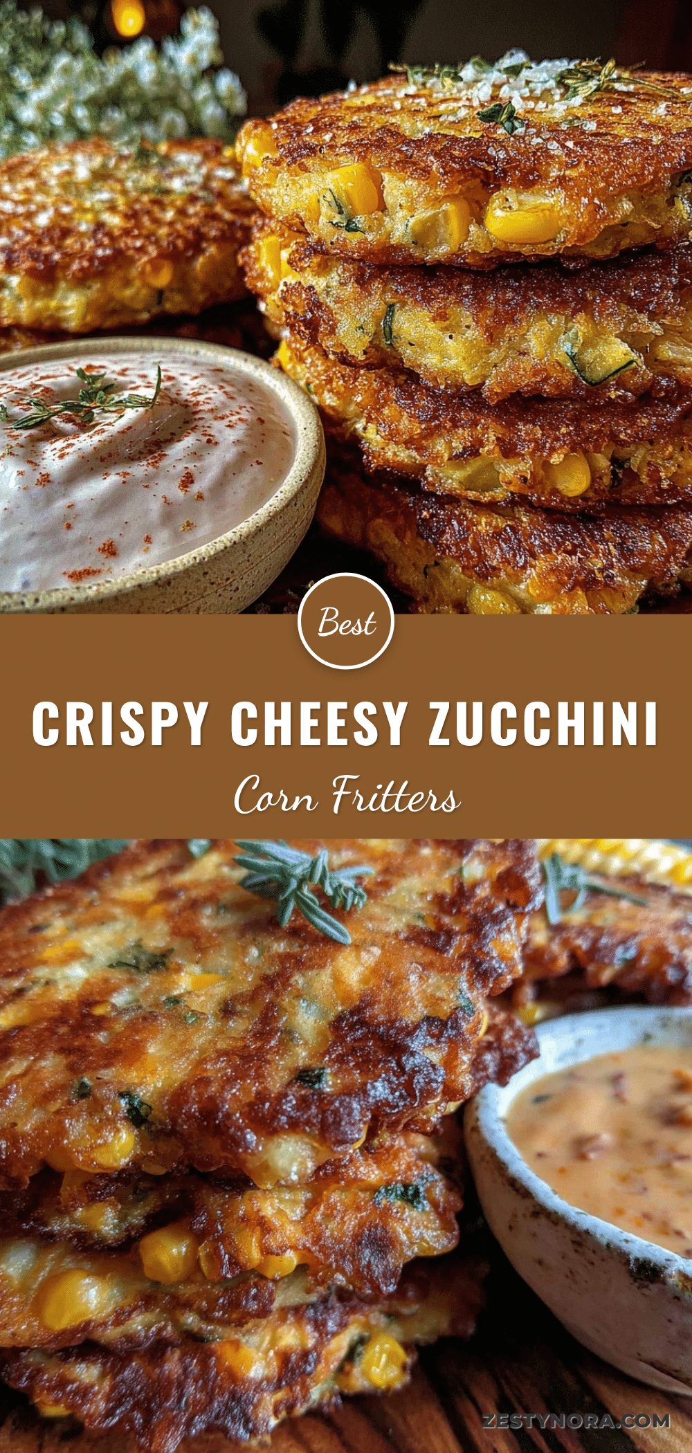 crispy cheesy zucchini and corn fritters recipe