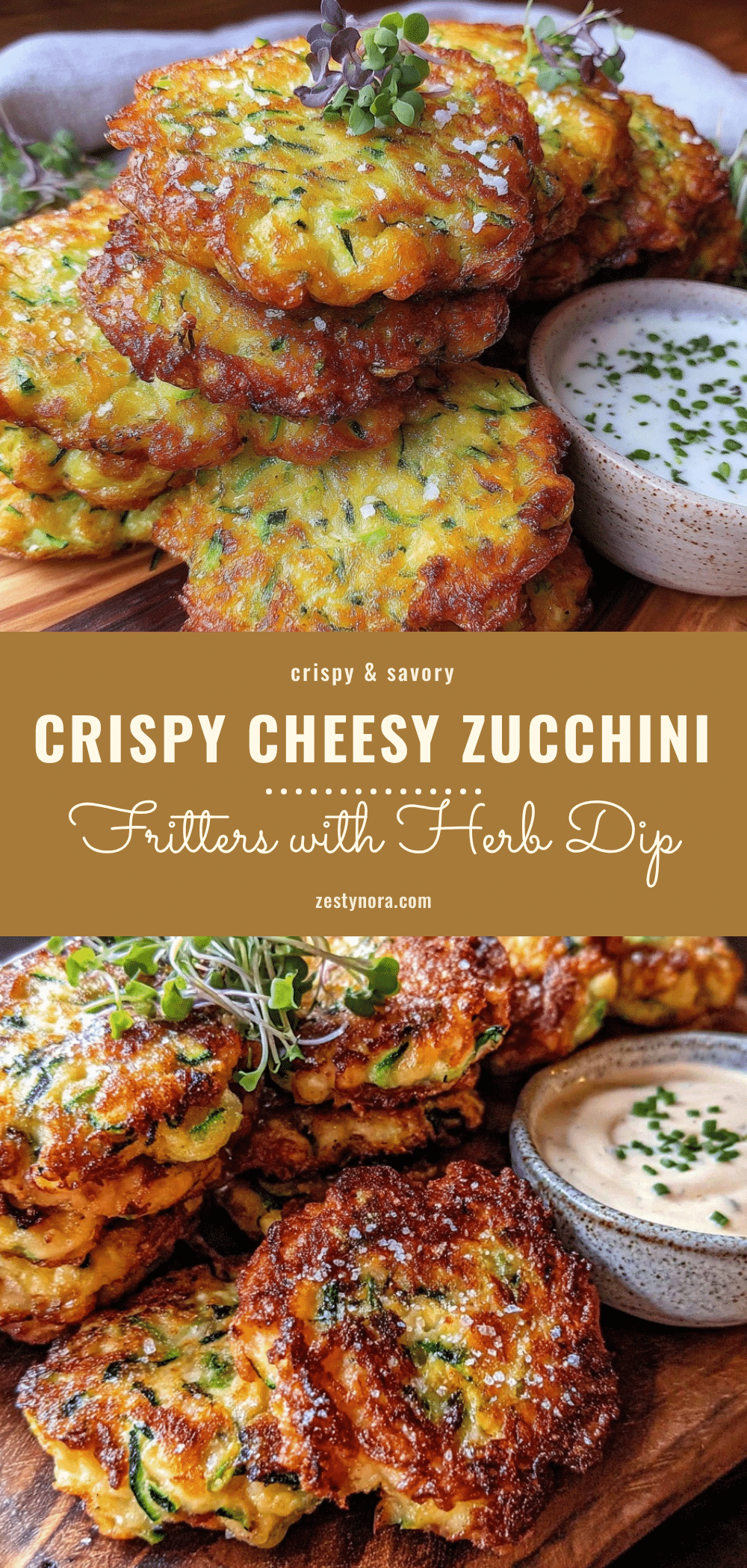 crispy cheesy zucchini fritters recipe