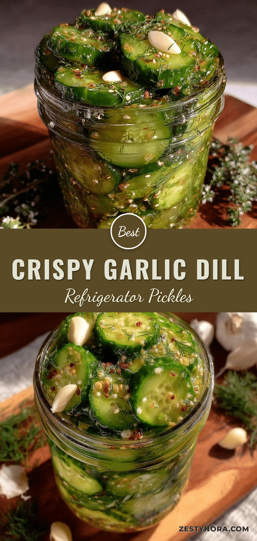crispy garlic dill refrigerator pickles recipe