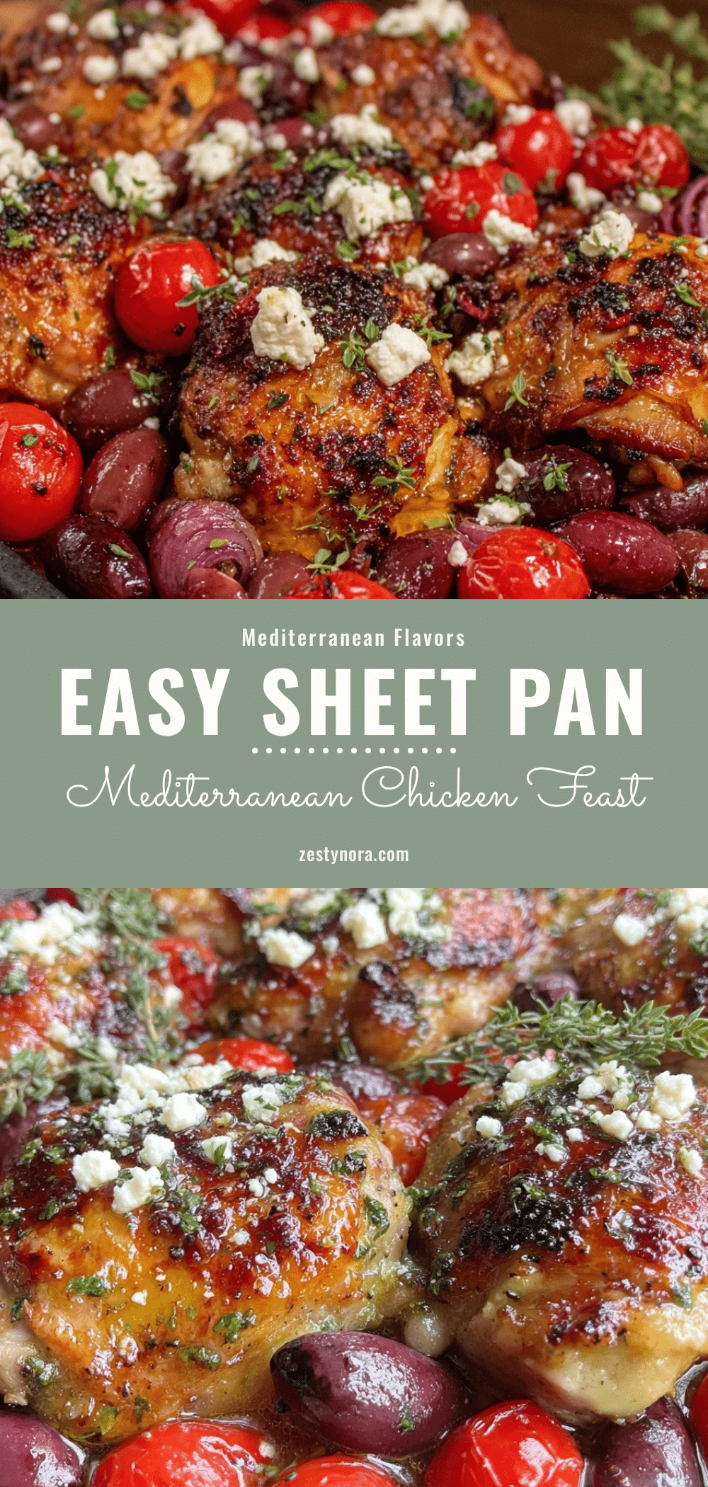 easy sheet pan mediterranean chicken recipe