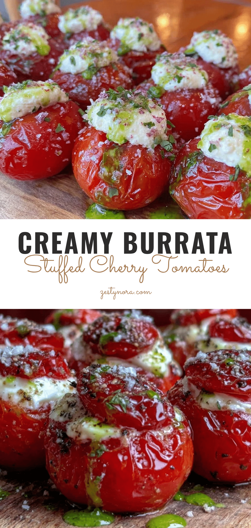 fresh burrata stuffed cherry tomatoes recipe