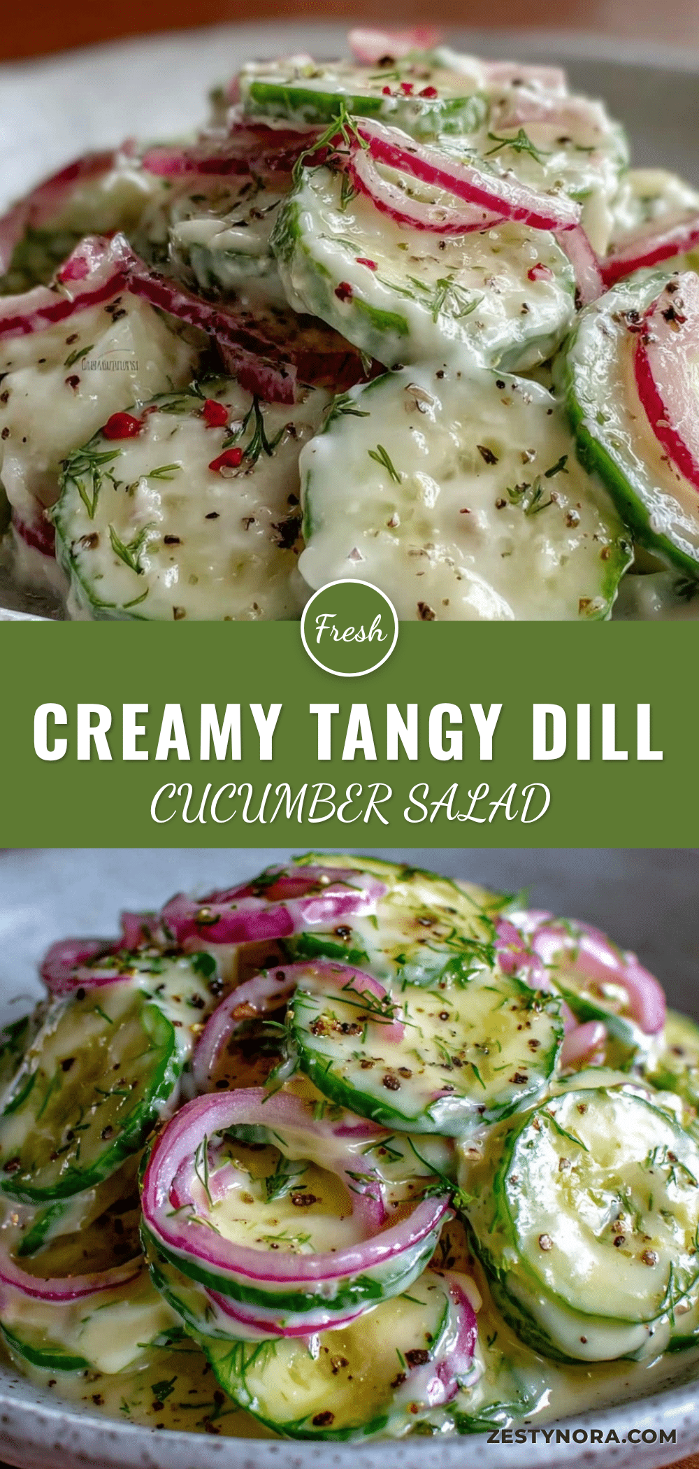 fresh creamy dill cucumber salad recipe