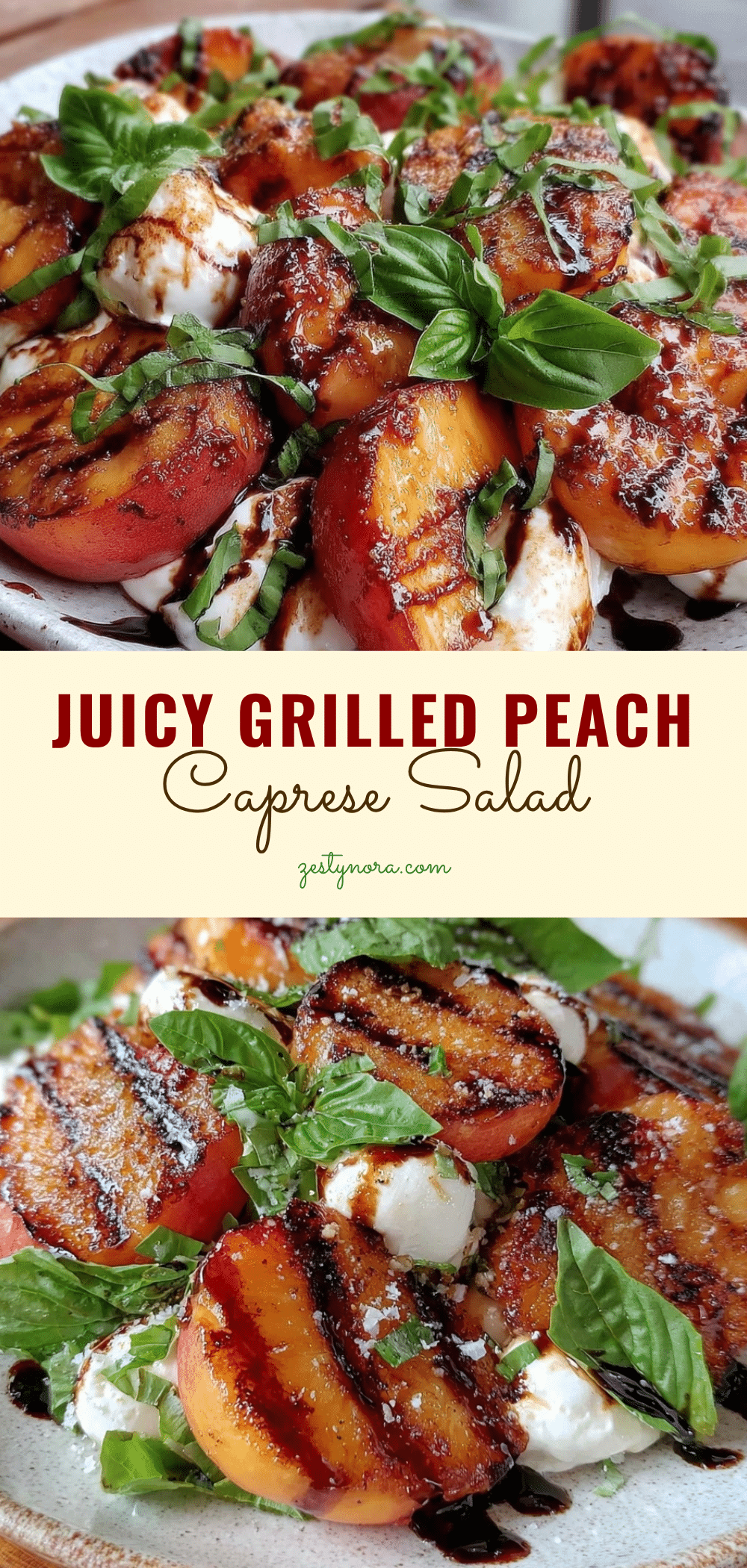 fresh grilled peach caprese salad recipe