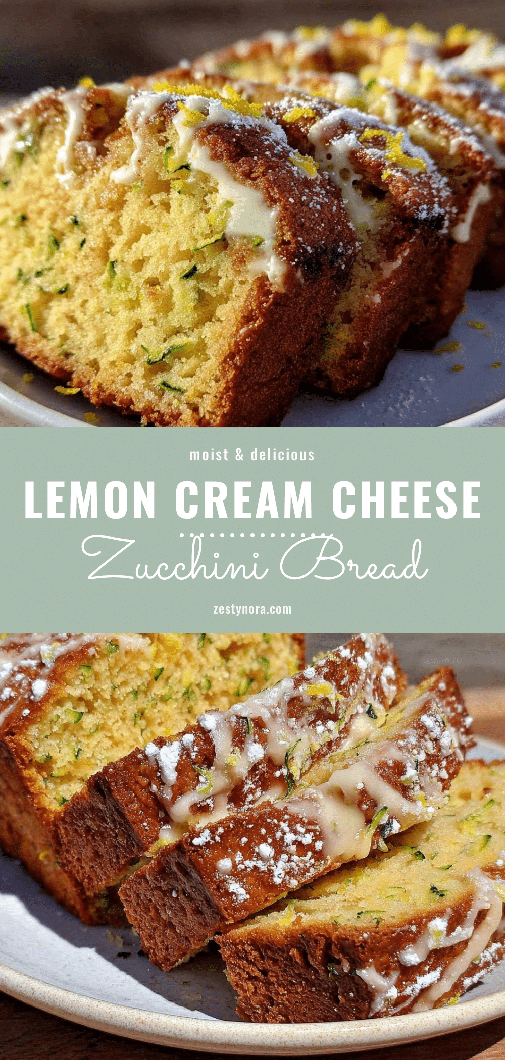 moist lemon cream cheese swirl zucchini bread recipe