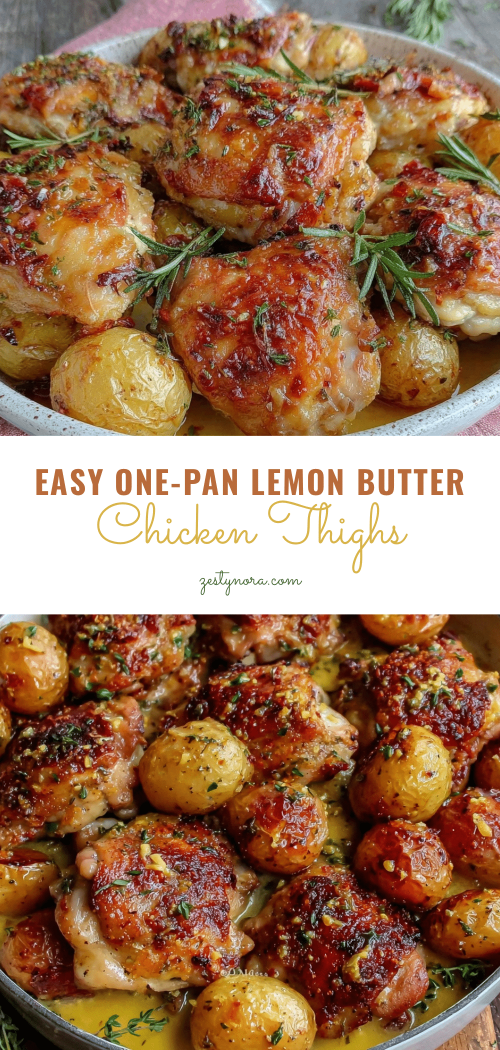 one-pan lemon butter chicken thighs recipe