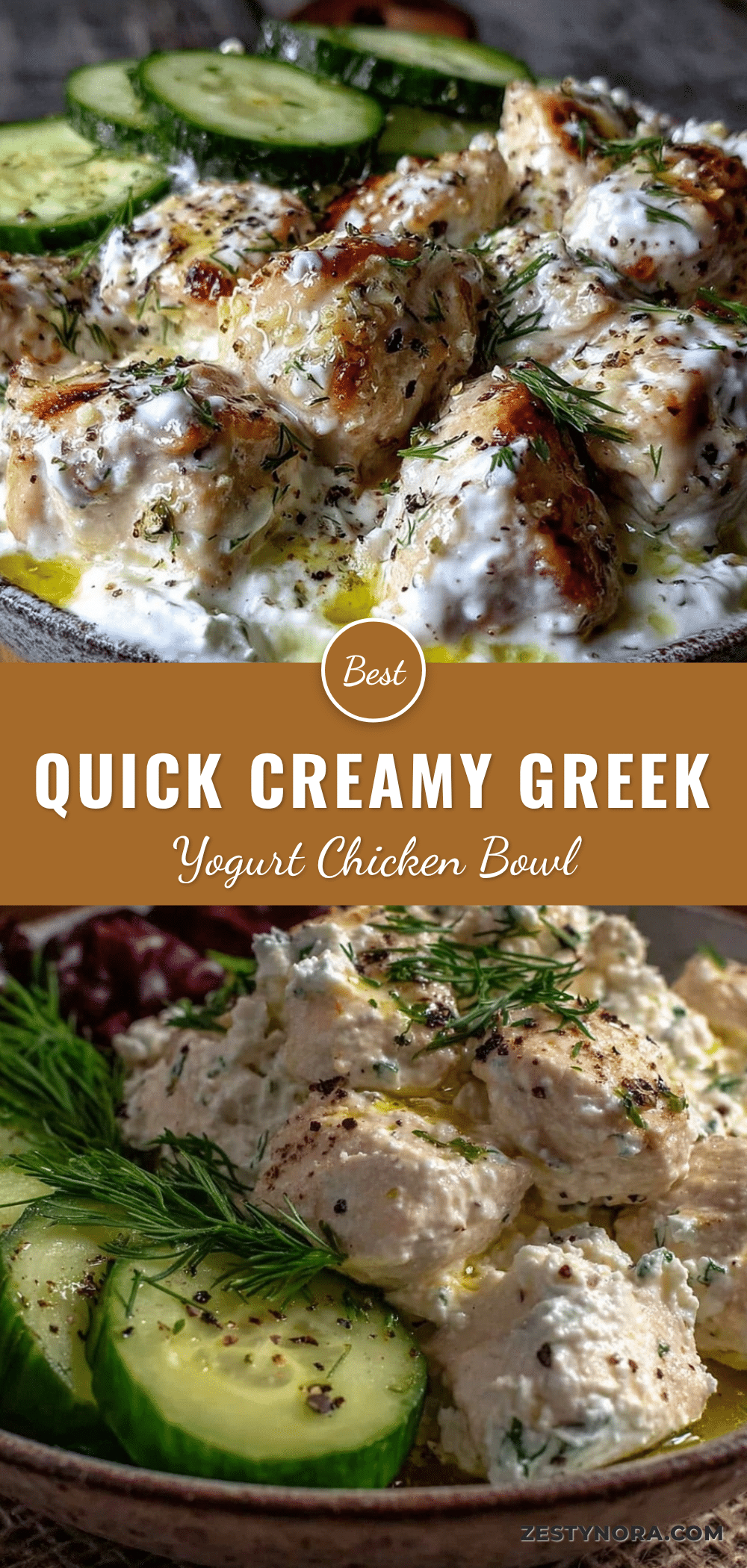quick creamy greek yogurt chicken bowl recipe