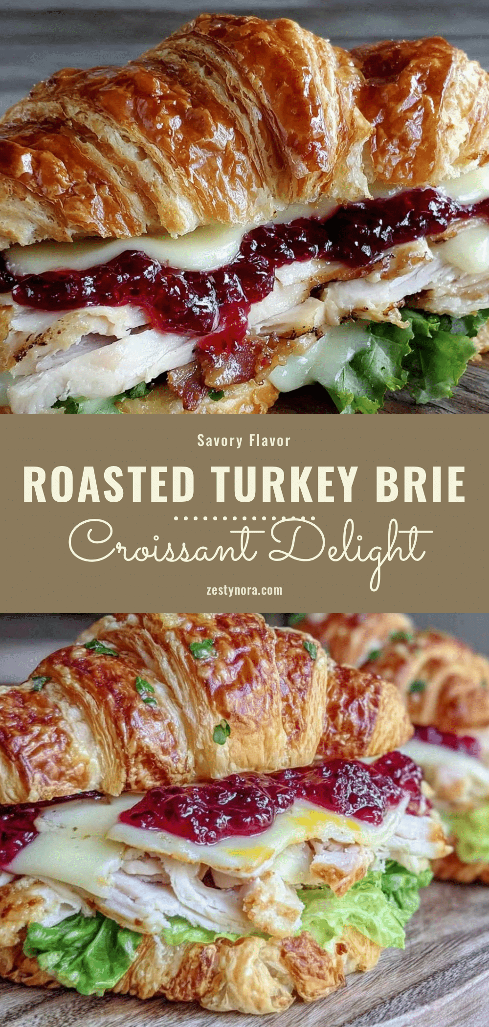 savory roasted turkey brie croissant lunchbox recipe
