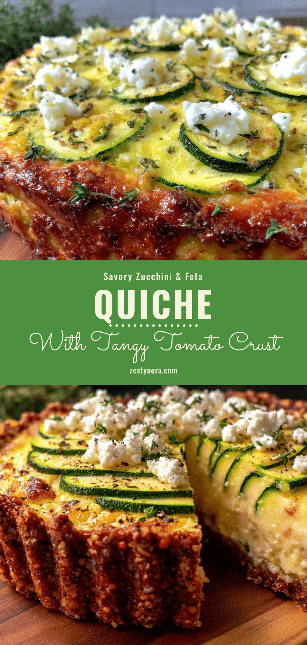 savory zucchini feta quiche recipe