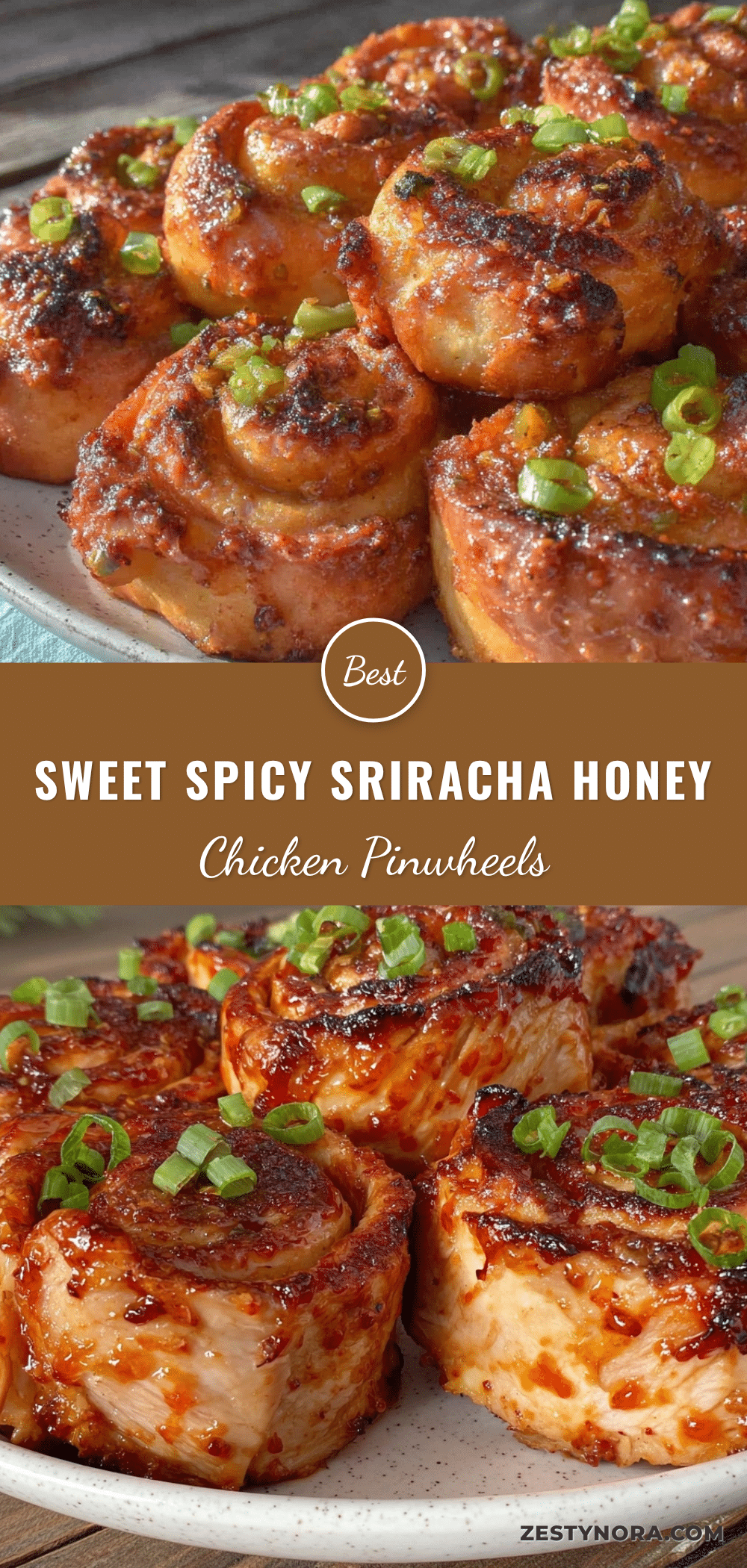 sriracha honey chicken pinwheels recipe