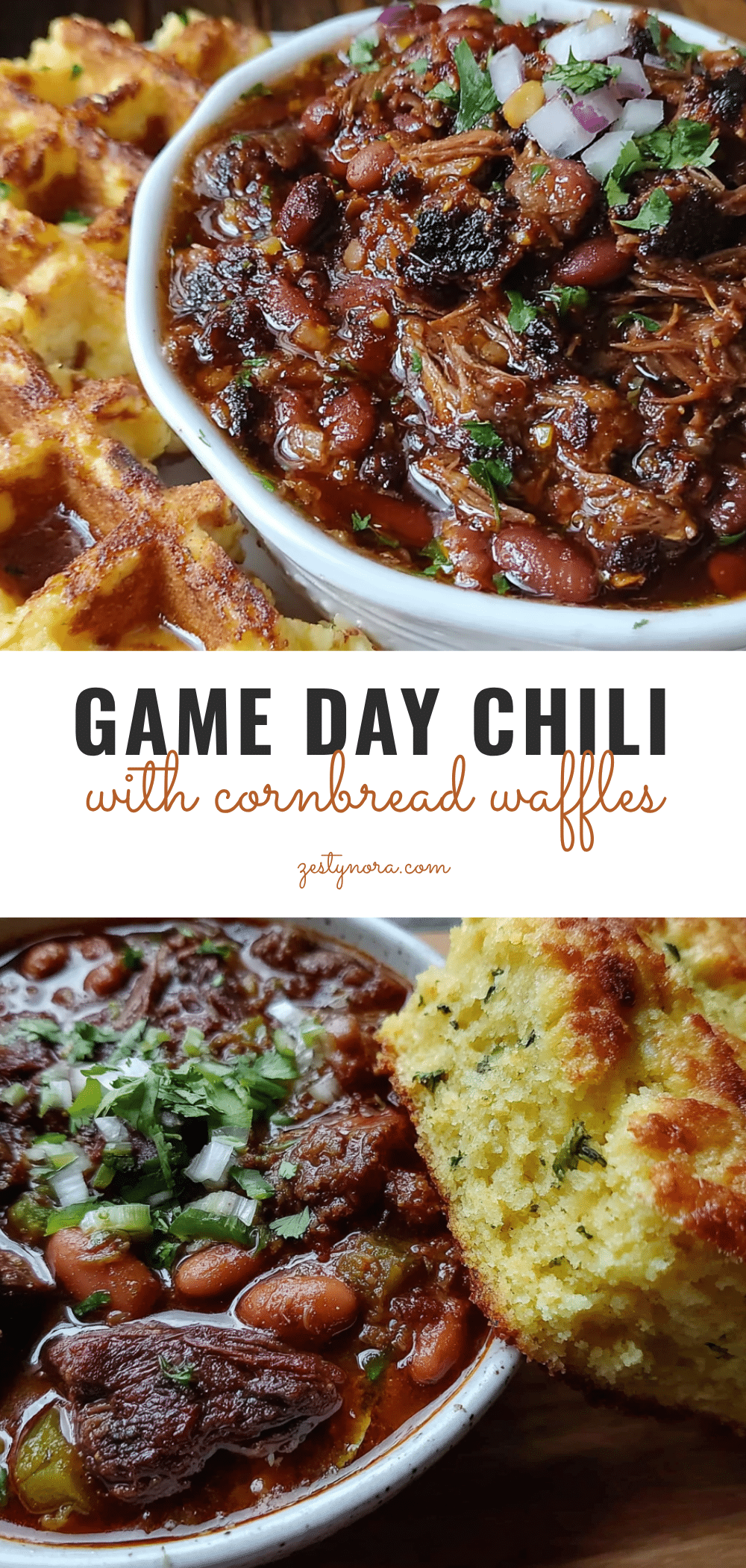best slow cooker tailgate chili with cornbread waffles recipe