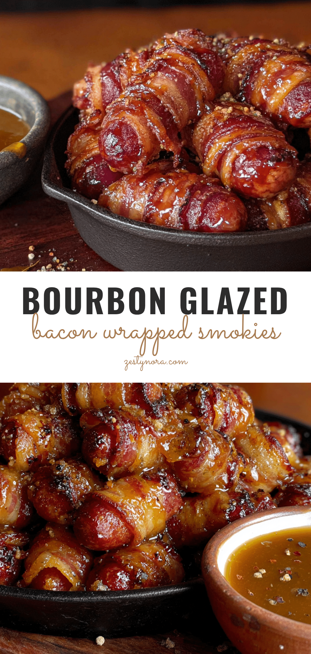 bourbon glazed bacon wrapped smokies recipe