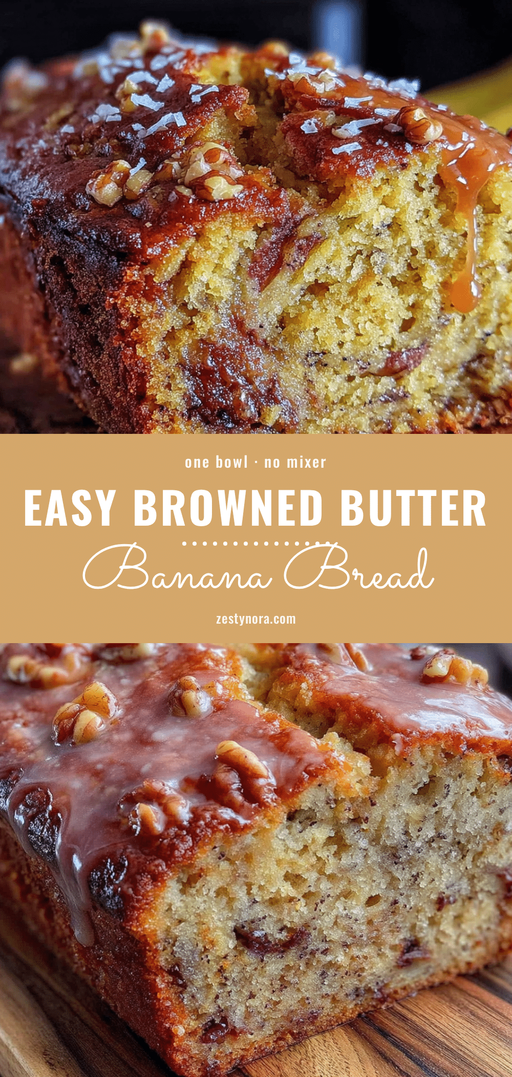 browned butter banana bread no mixer recipe