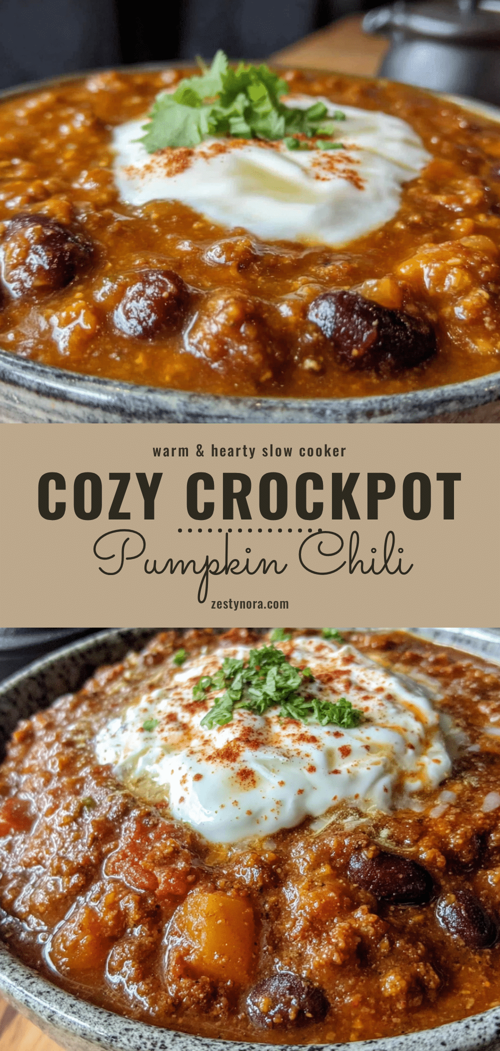 cozy crockpot pumpkin chili recipe