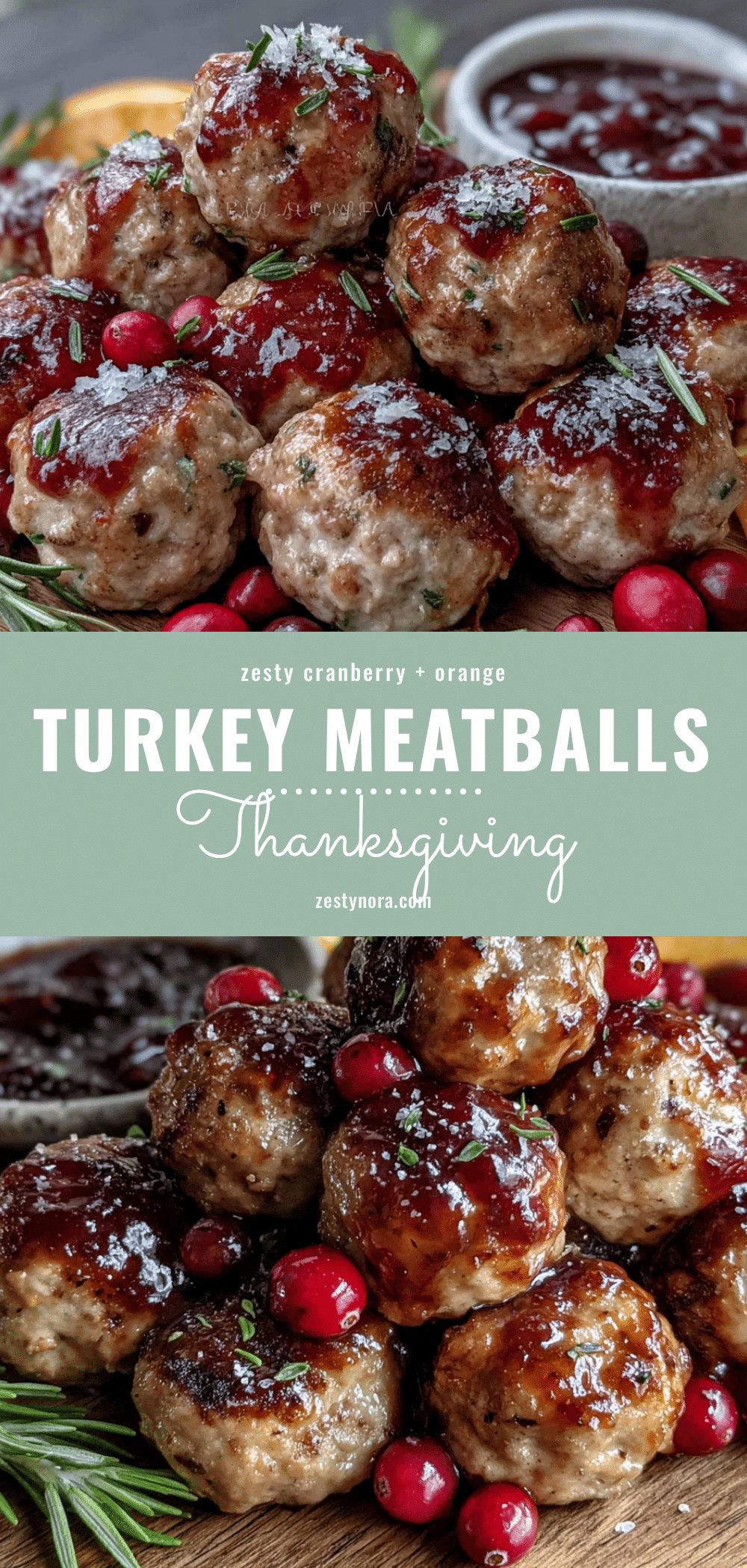 Cranberry Orange Turkey Meatballs recipe