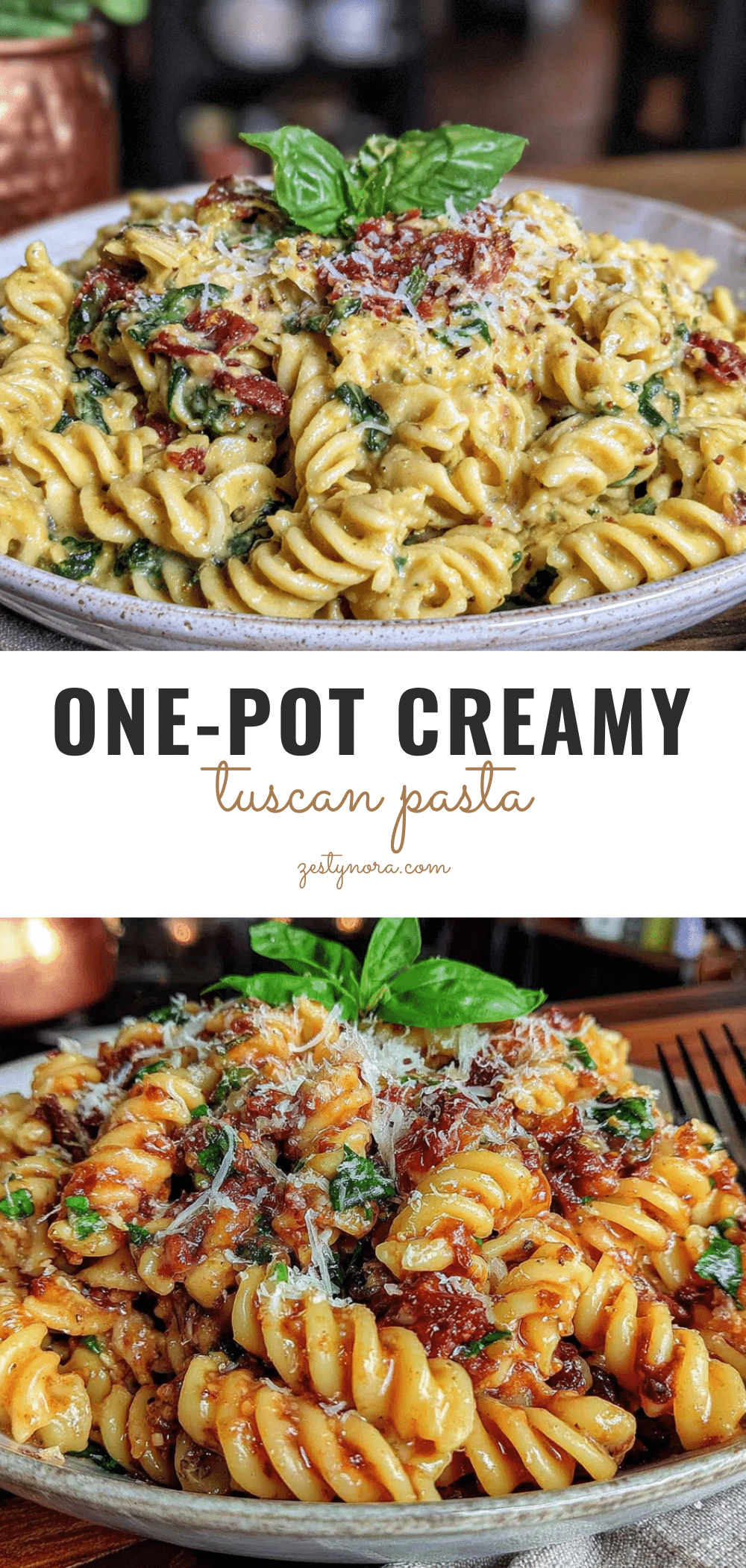 creamy one-pot Tuscan pasta recipe