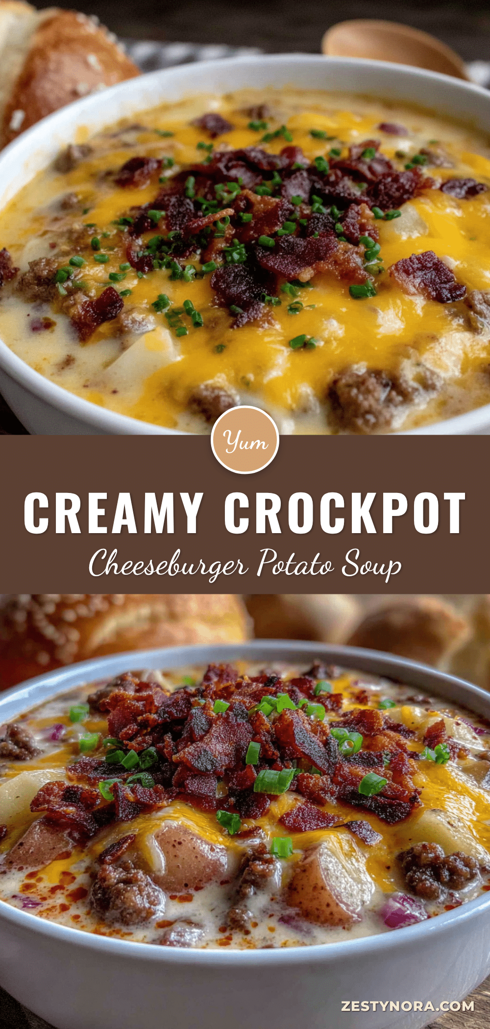 crockpot cheeseburger potato soup recipe