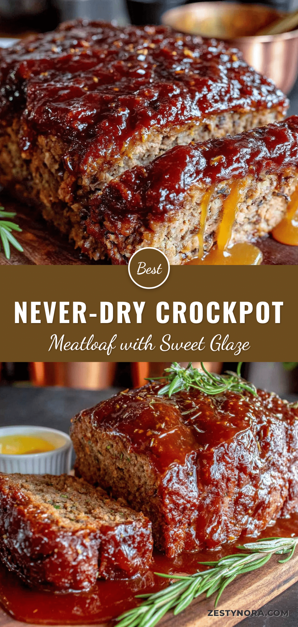 crockpot meatloaf with brown sugar glaze recipe