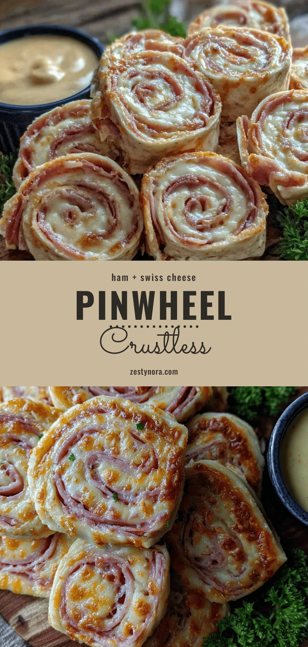 crustless ham and cheese pinwheels recipe