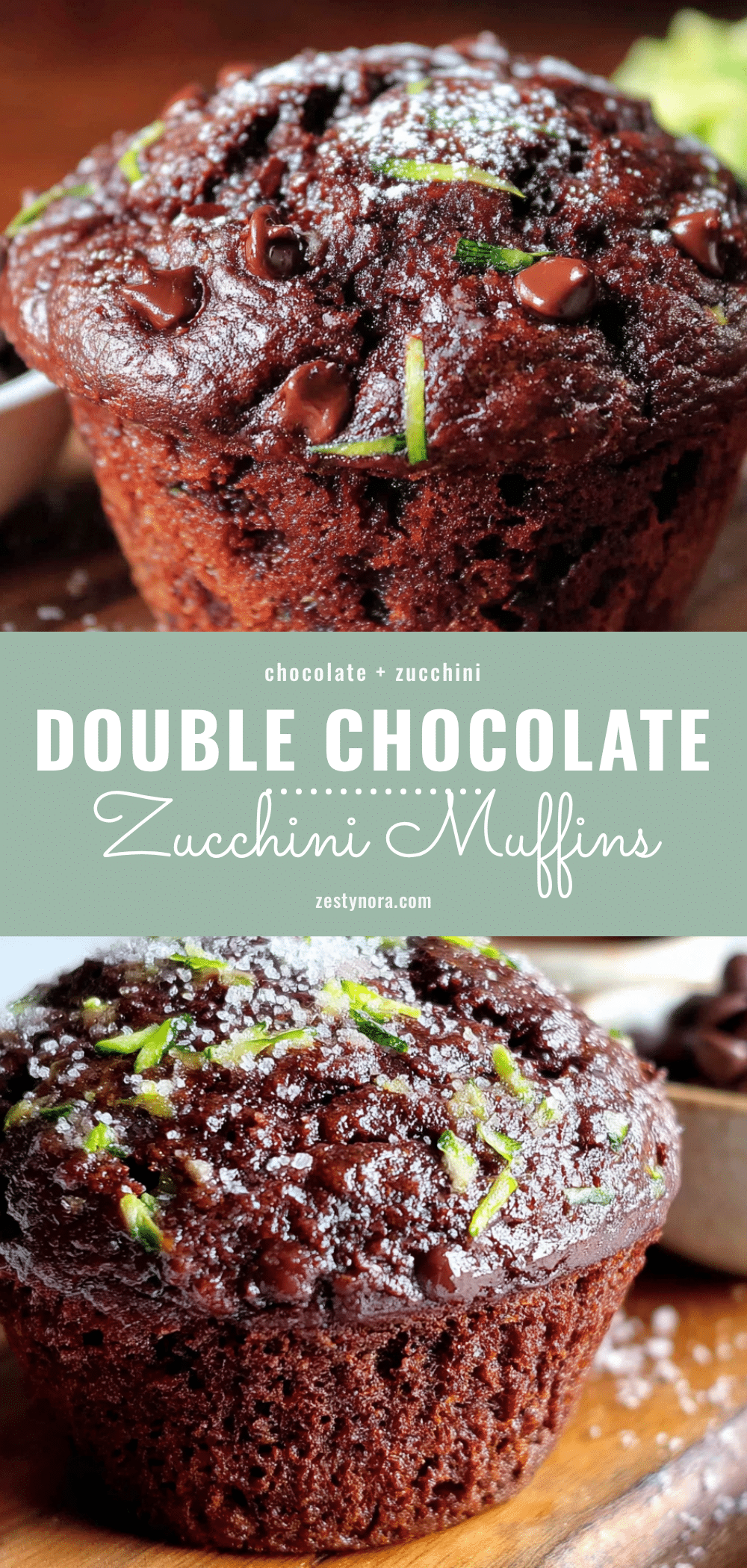 double chocolate zucchini muffins recipe