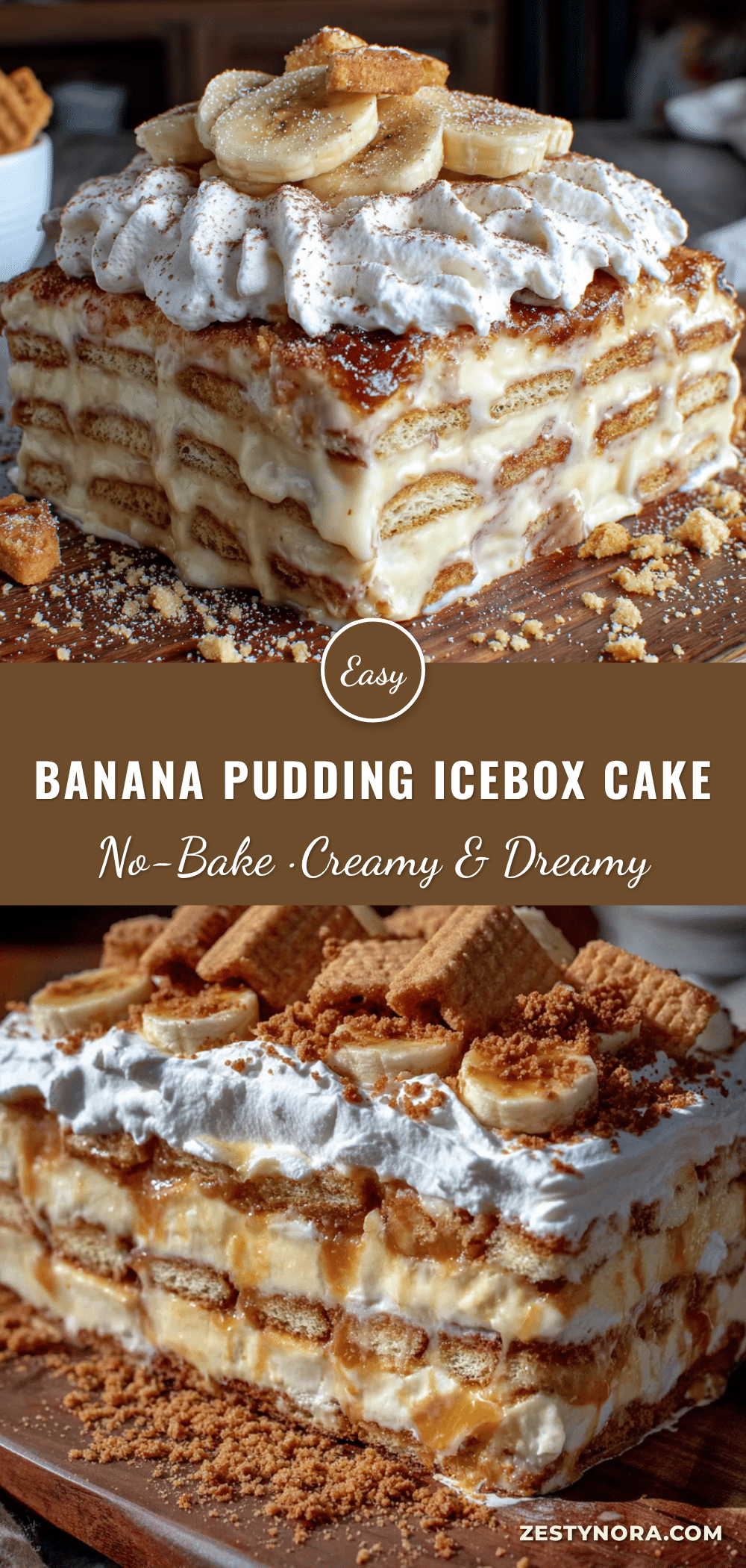 easy no-bake banana pudding icebox cake recipe