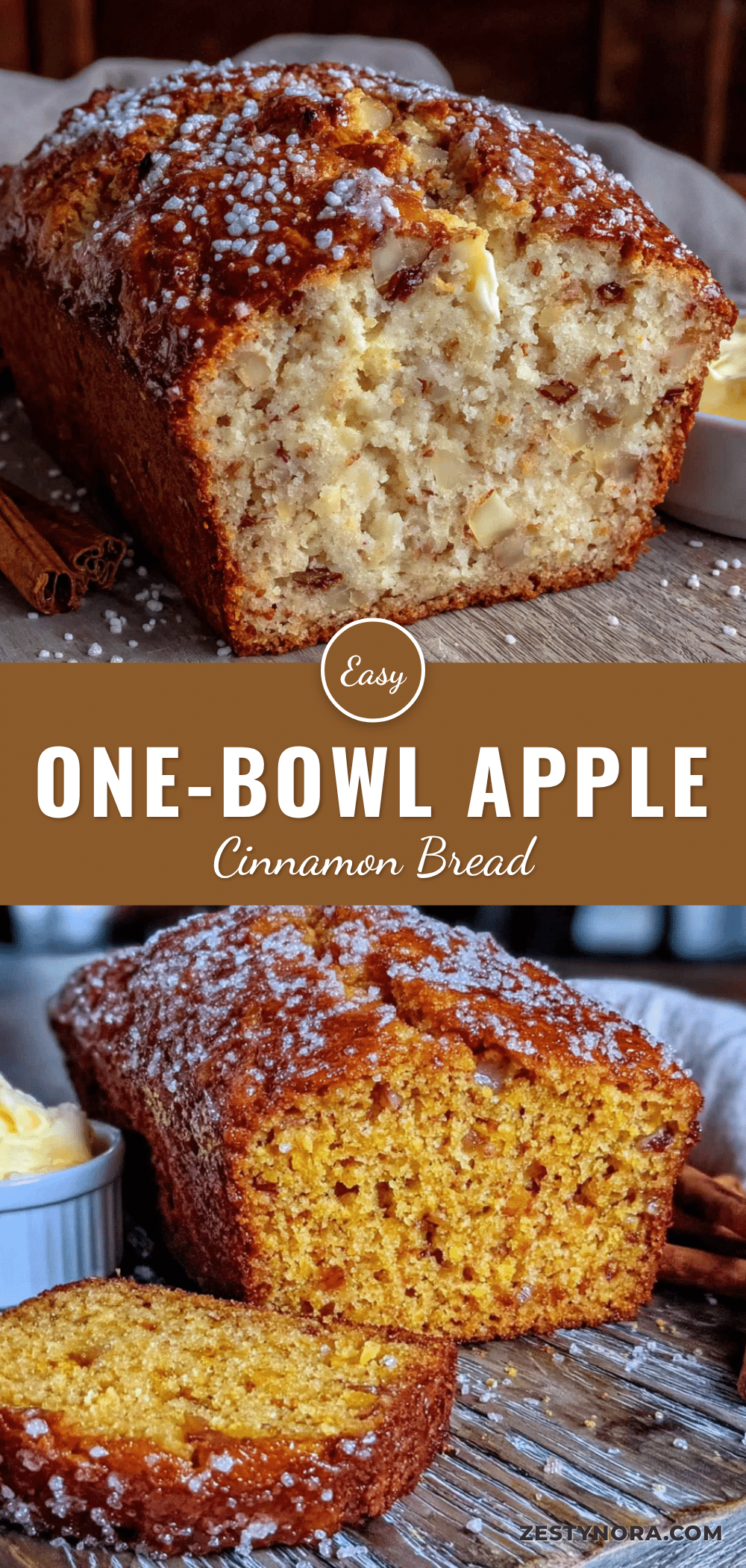 easy one-bowl apple cinnamon bread recipe