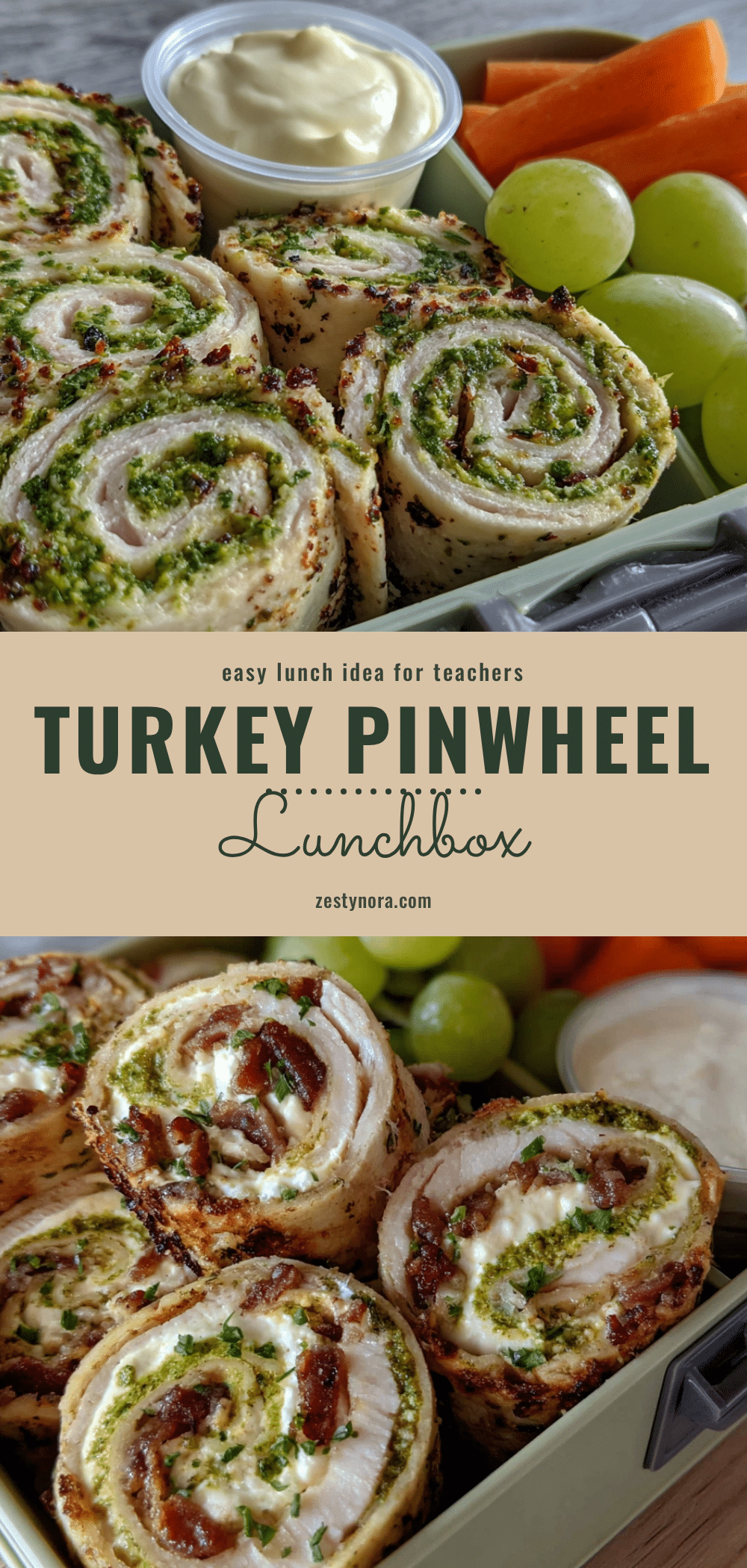 Easy Turkey Pinwheel Lunchbox for Teachers recipe