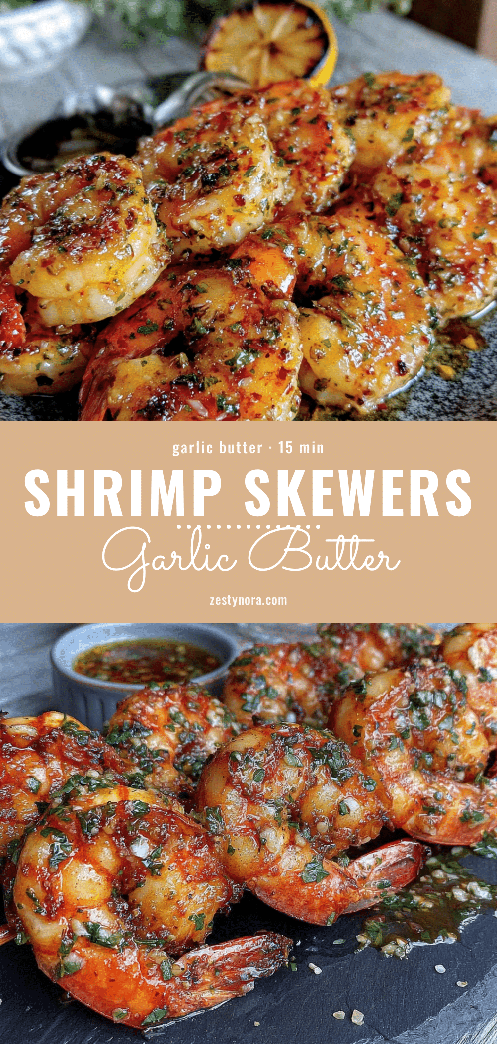 garlic butter shrimp skewers recipe