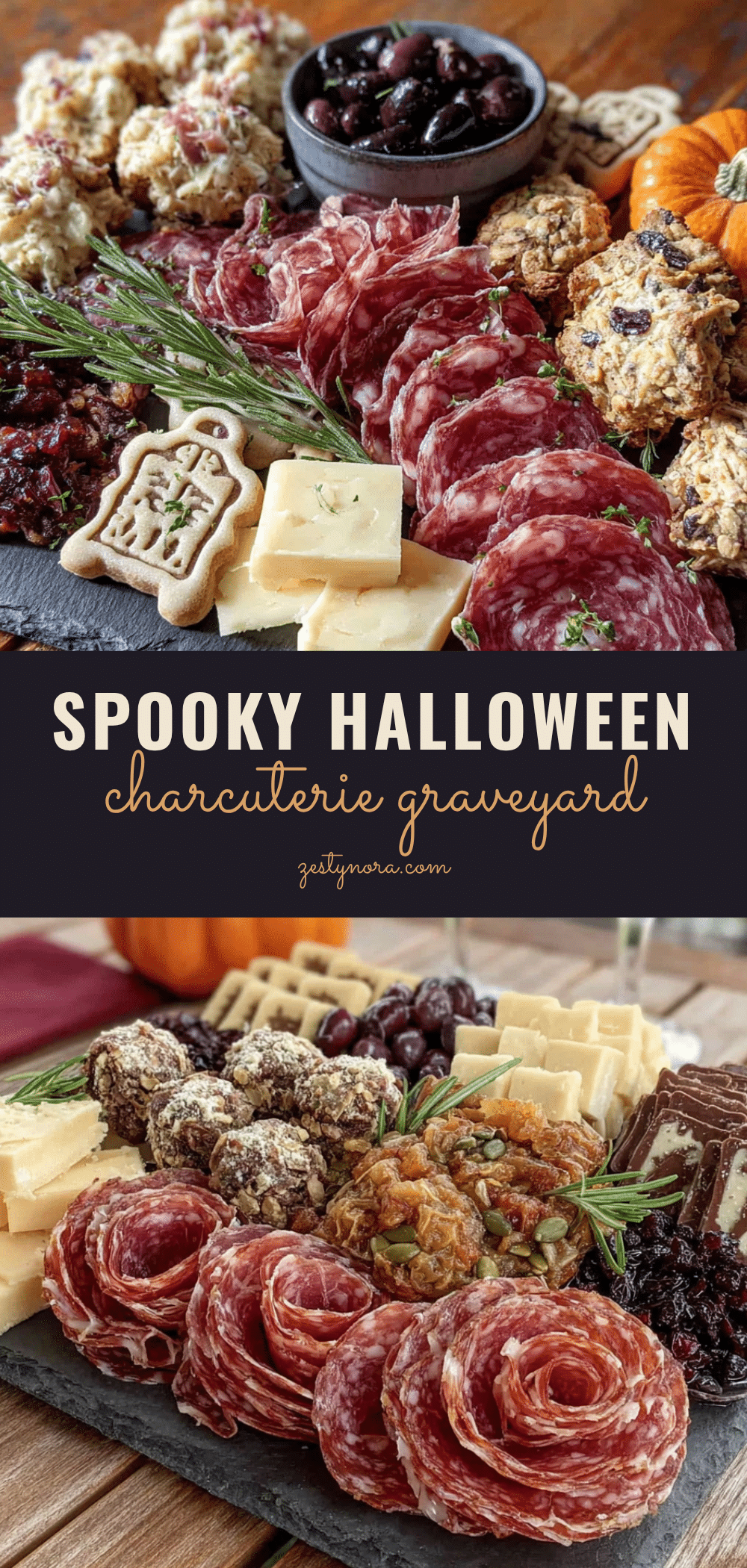 Halloween charcuterie graveyard board recipe