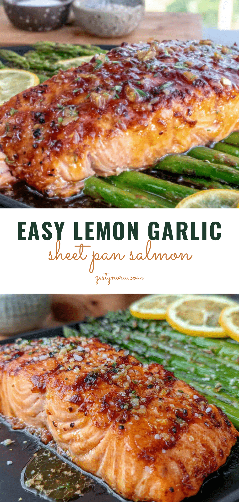 lemon garlic sheet pan salmon recipe