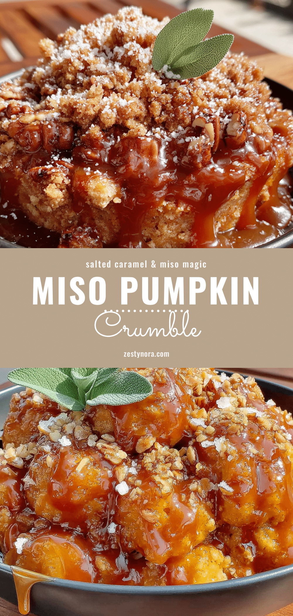 miso caramel pumpkin crumble recipe