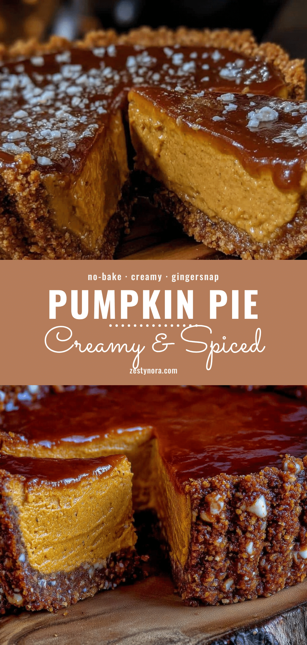 no-bake pumpkin pie with gingersnap crust recipe