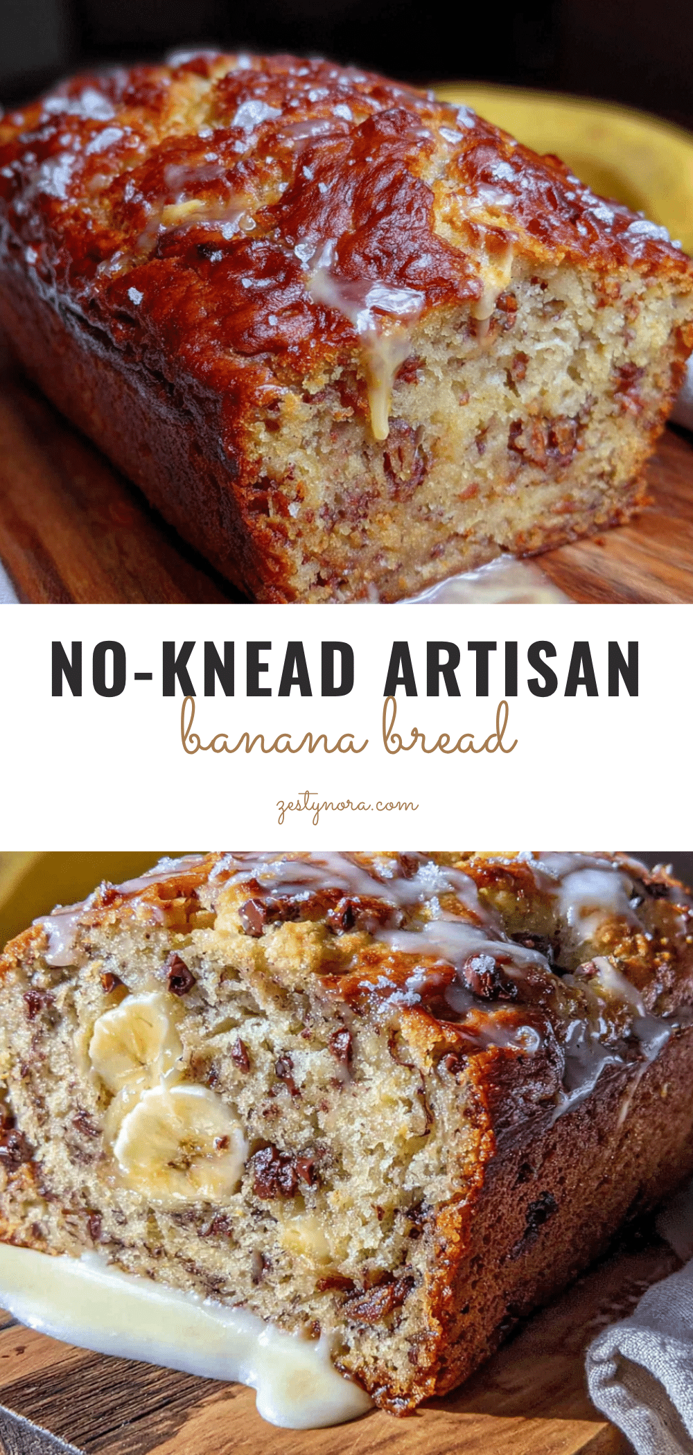 no-knead artisan banana bread recipe