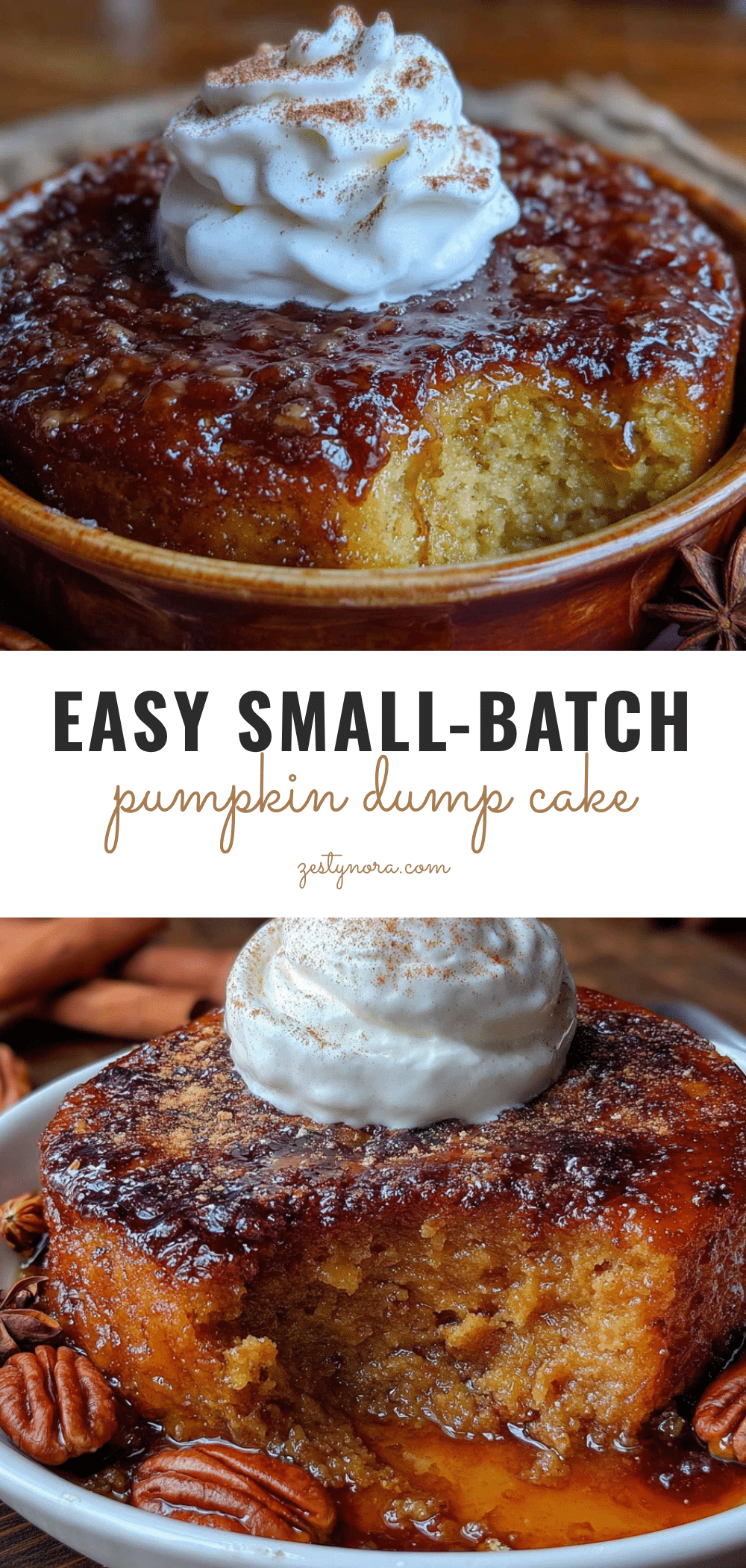 pumpkin dump cake for two recipe