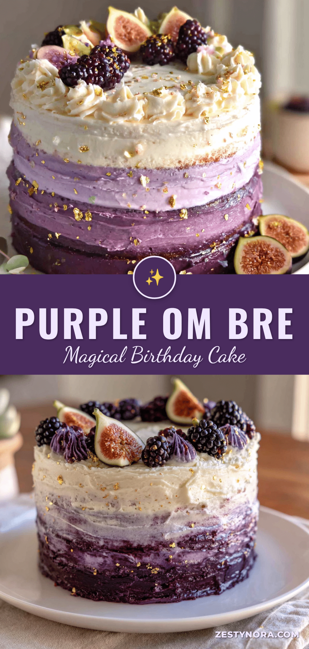 purple ombre birthday cake recipe