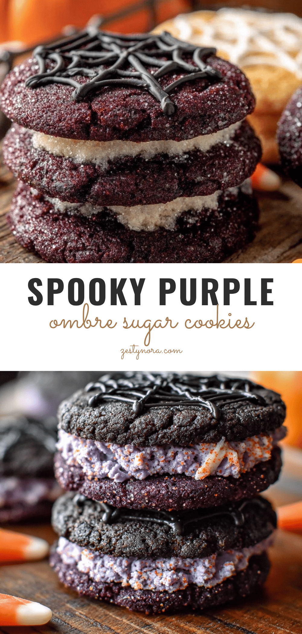 purple ombre halloween sugar cookies recipe
