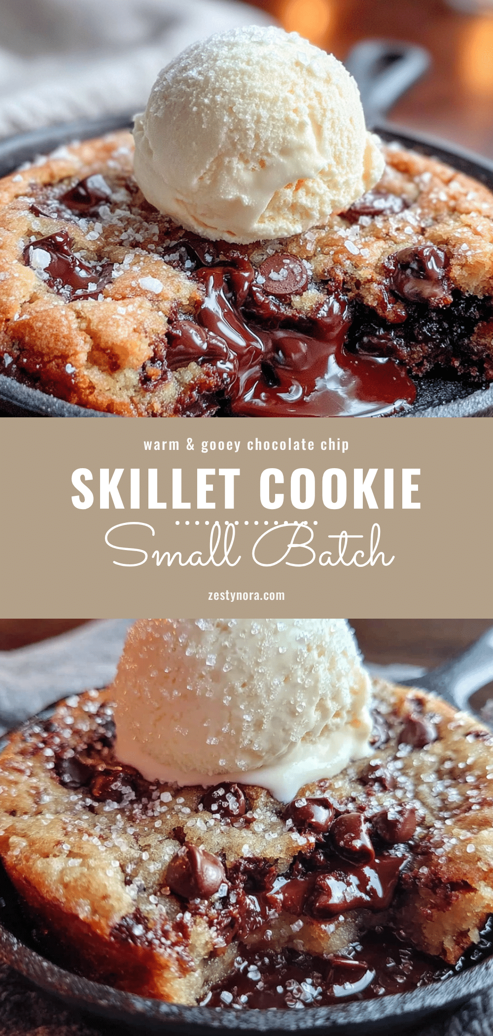 small-batch chocolate chip skillet cookie recipe