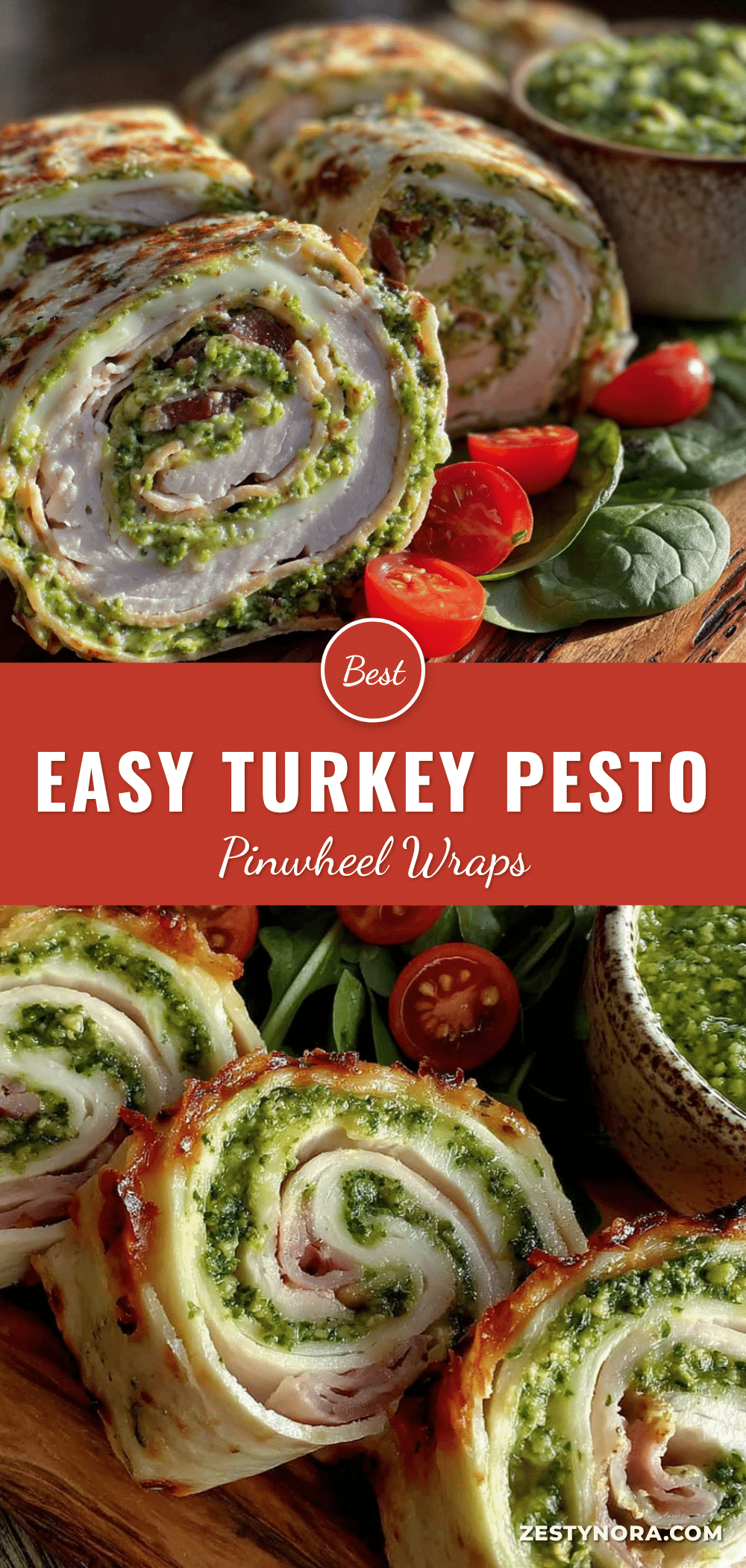 turkey pesto pinwheels recipe