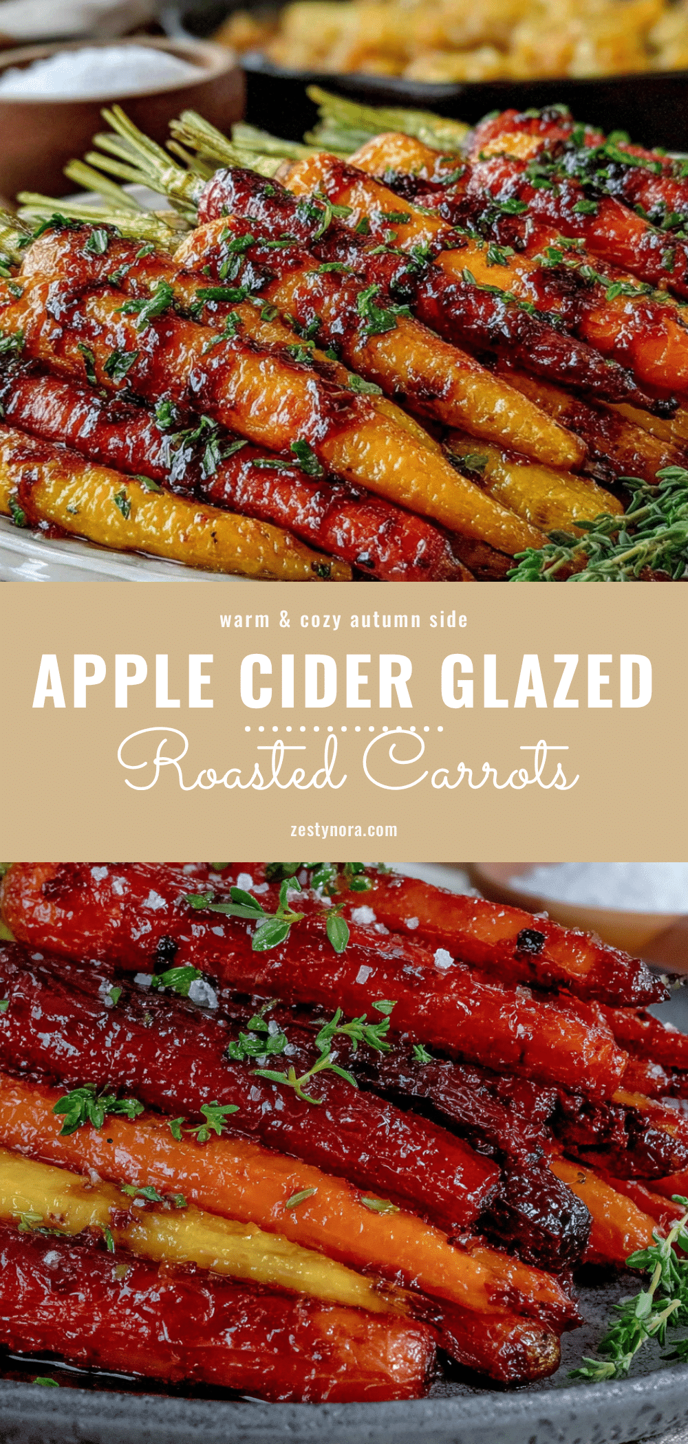 apple cider glazed roasted carrots recipe