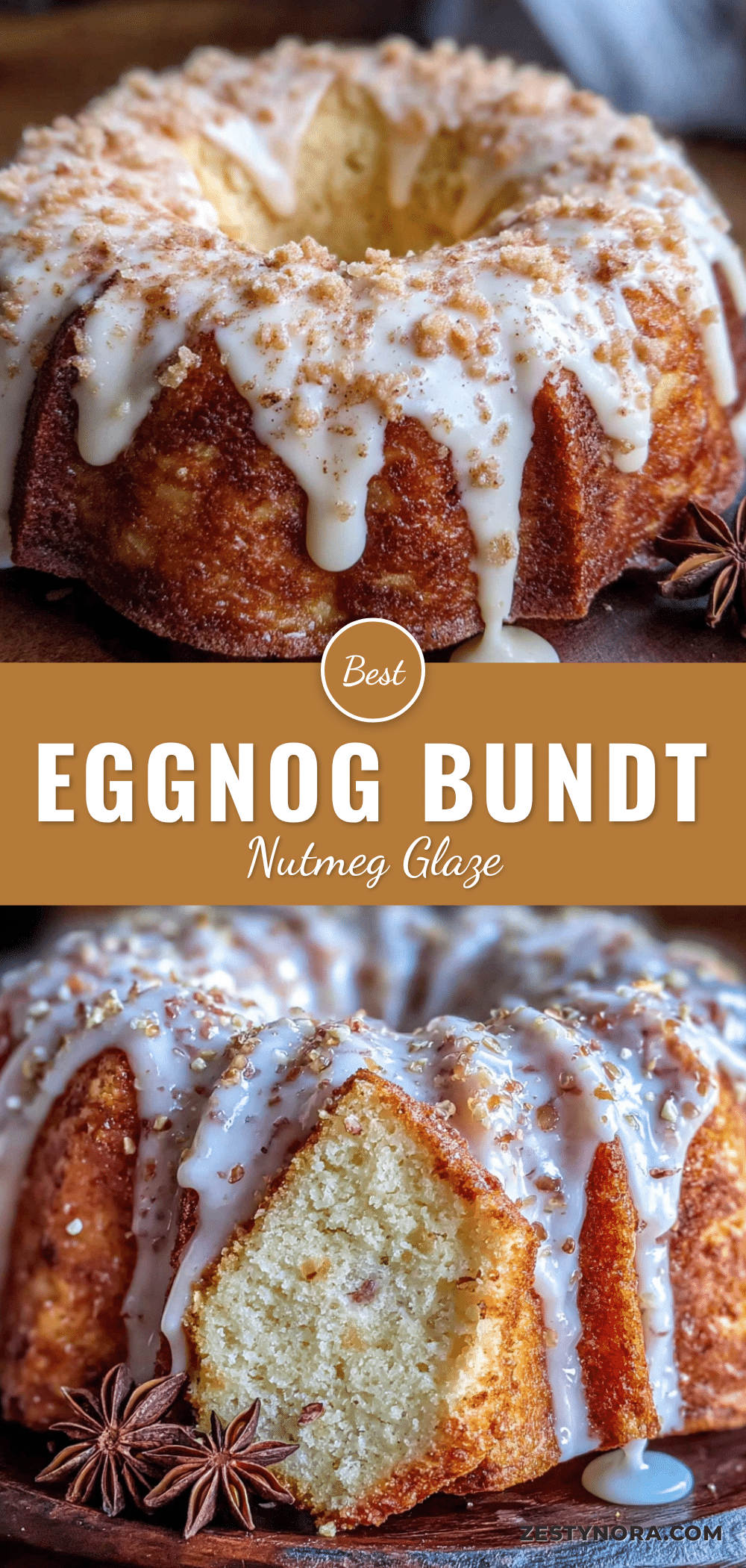 Best Eggnog Bundt Cake with Nutmeg Glaze recipe