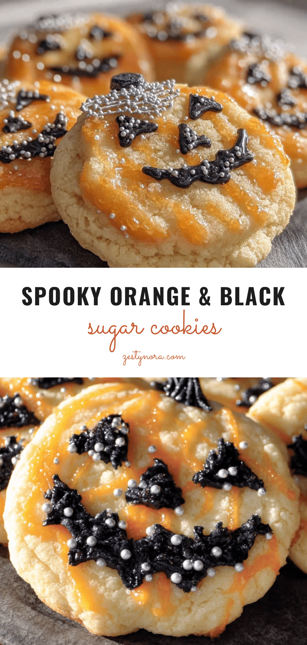 black orange halloween sugar cookies recipe