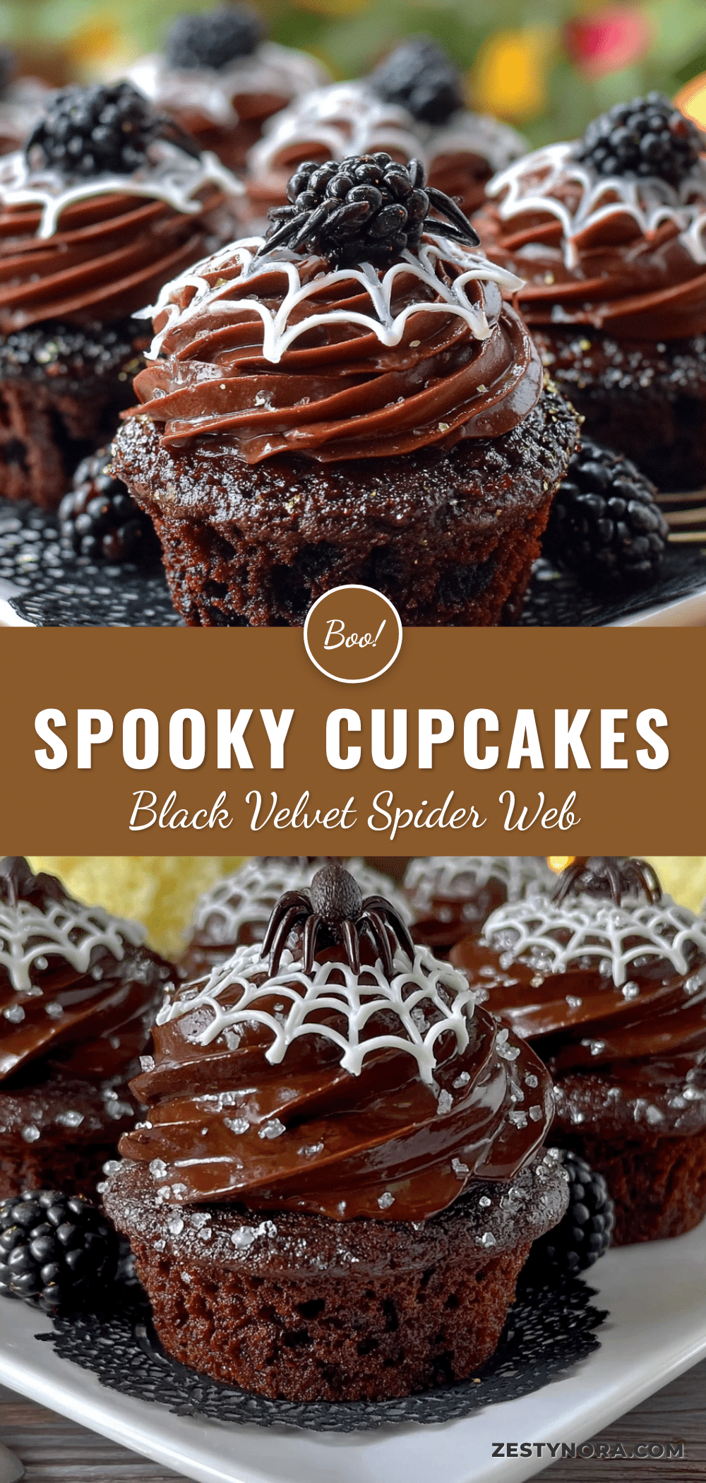 black velvet spider web cupcakes recipe