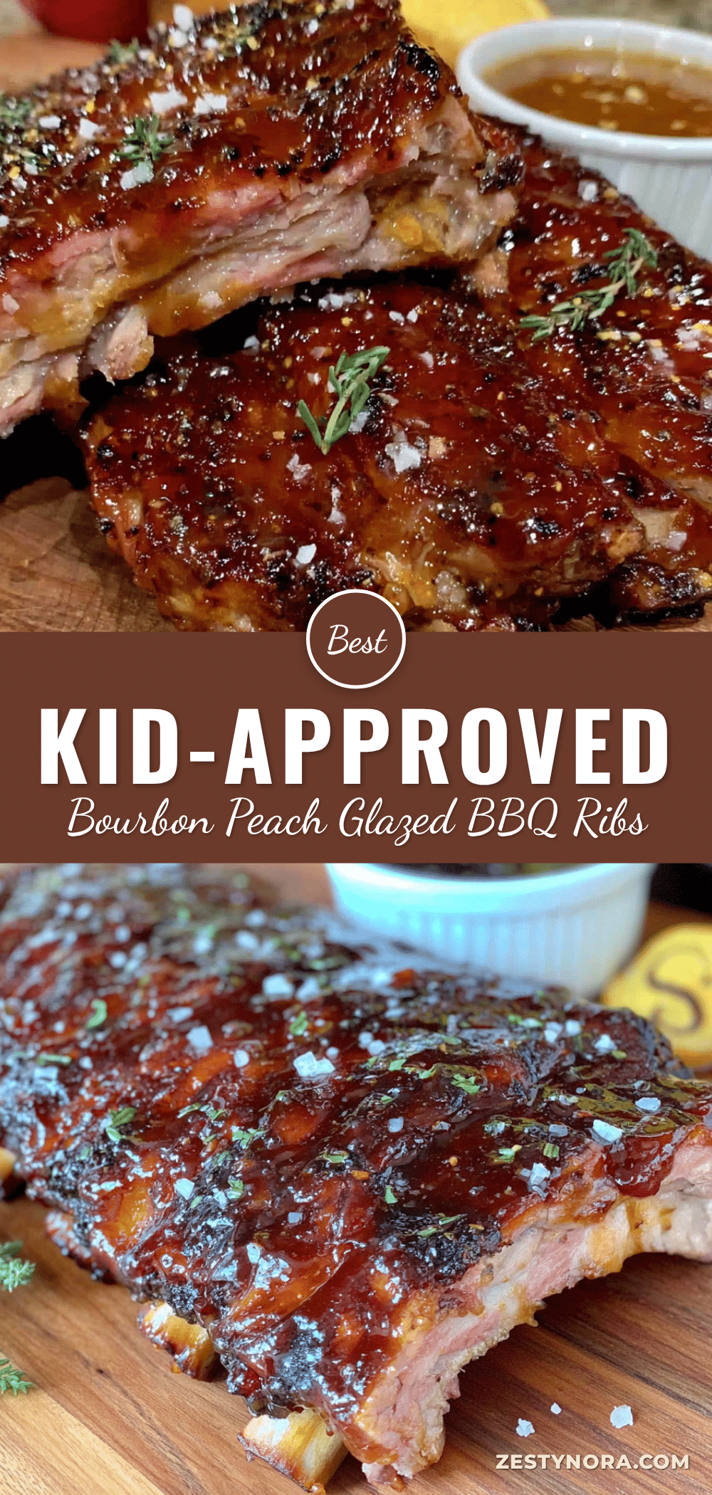 bourbon peach glazed ribs recipe