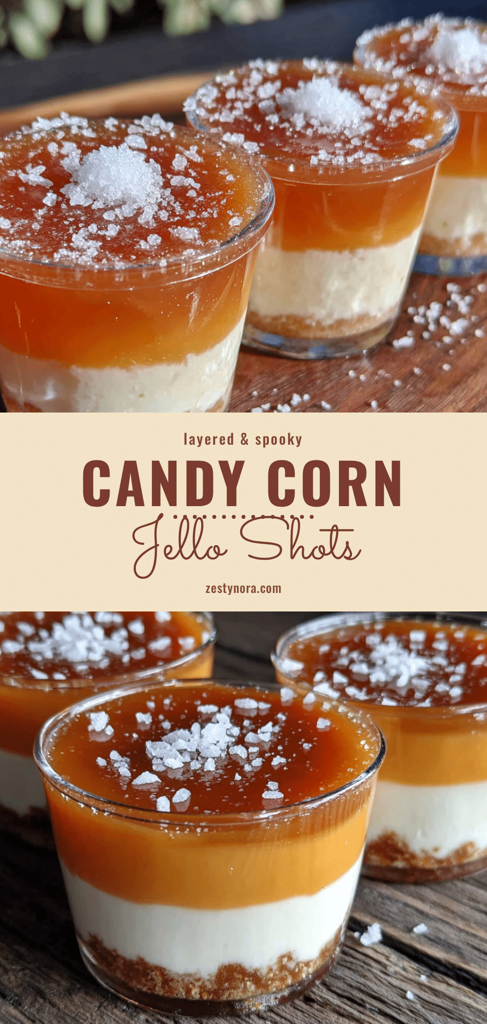 candy corn layered jello shots recipe