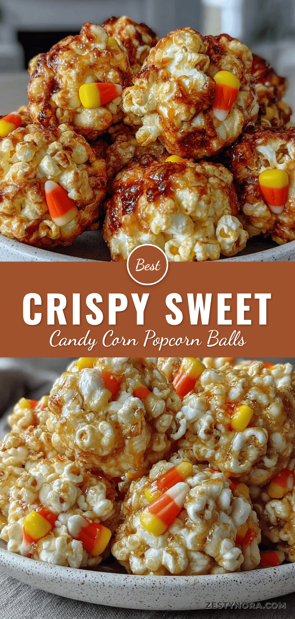 candy corn popcorn balls recipe