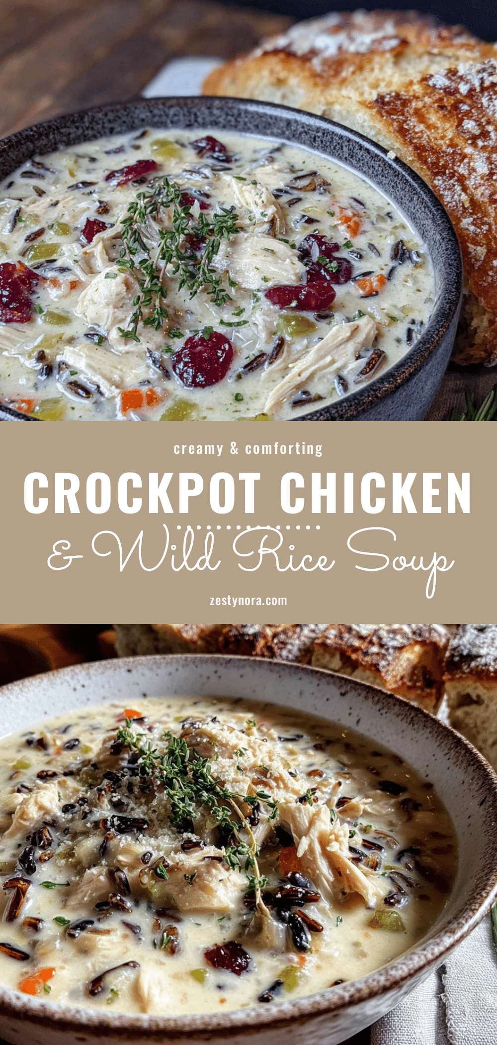 cozy crockpot chicken and wild rice soup recipe