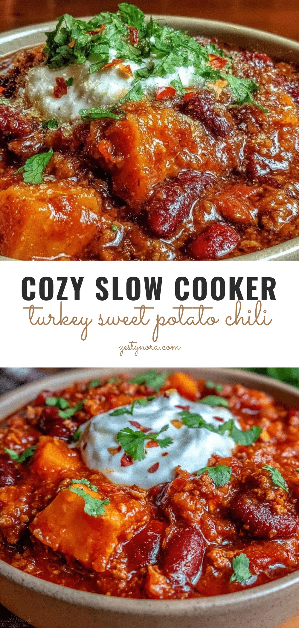 cozy slow cooker turkey sweet potato chili recipe