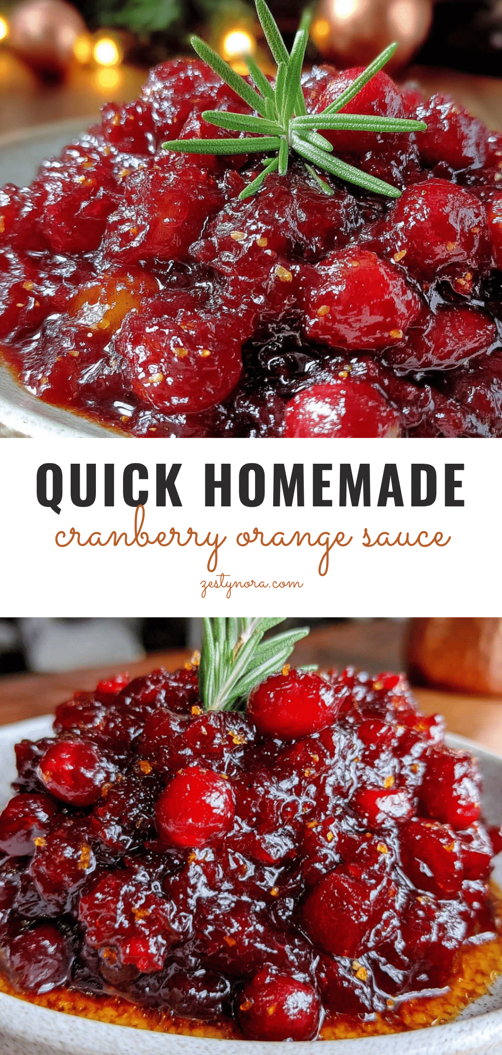 cranberry orange sauce with rosemary recipe